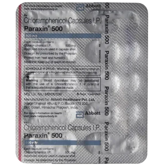 paraxin 500mg capsule 10's